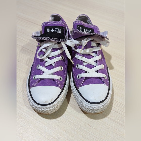Converse All-Star Low Top Sneakers Double Tongue w6/m4 lilac purple - Picture 2 of 4